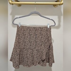 Blue Rain Animal Print Skater Skirt